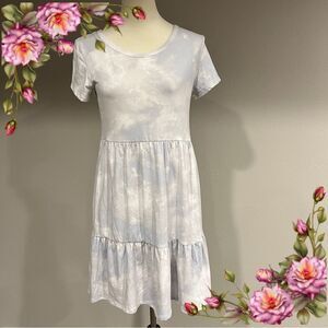 Maurices casual short sleeve tie-dye a line mini dress size Extra Small